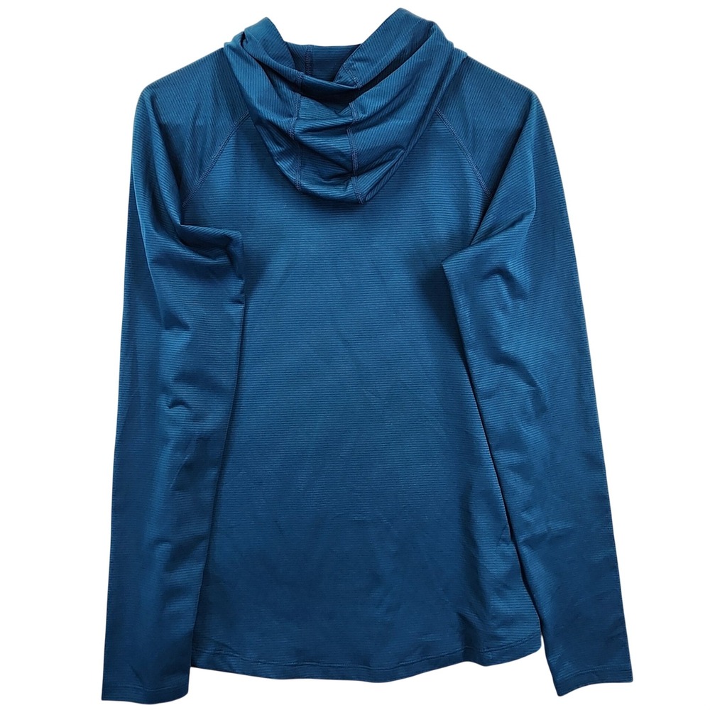 Under Armour Blue HeatGear Threadborne Run Hoodie Pullover Athleisure Sporty MD - Picture 2 of 6